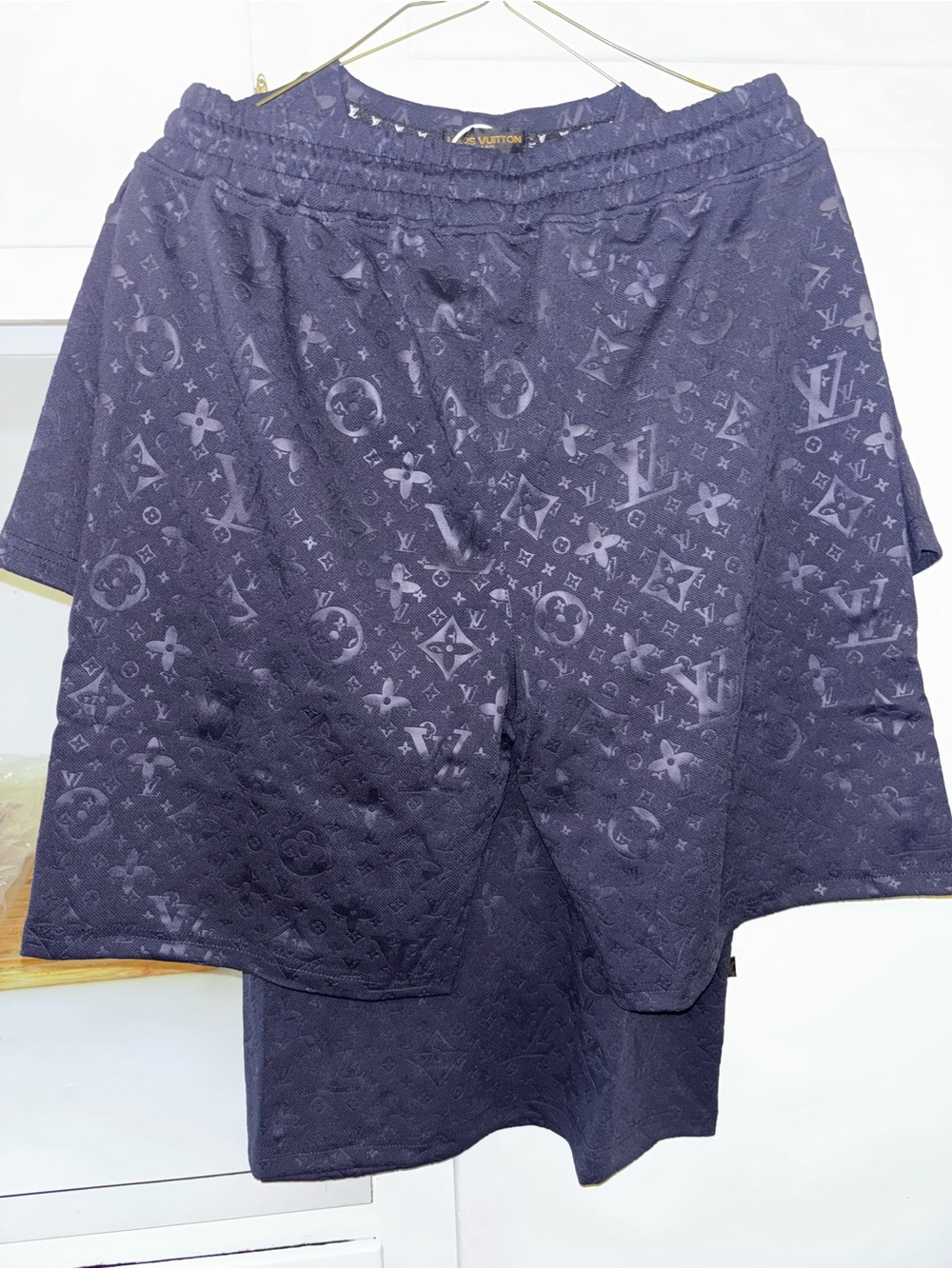 Louis Vuitton Navy Monogram Cotton Blend Athletic Shorts - Picture 8 of 8